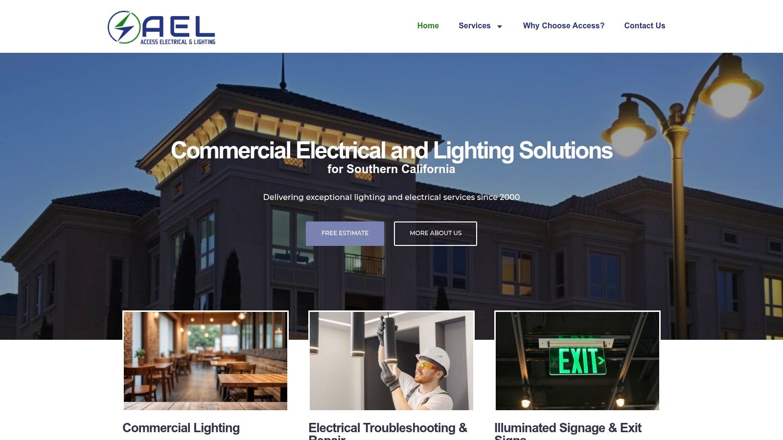 Screenshot from https://accesselectricalandlighting.com