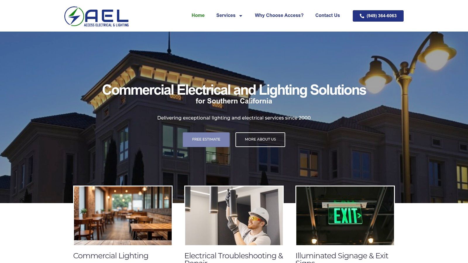 Screenshot from https://accesselectricalandlighting.com
