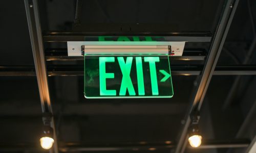 Exit,Sign,In,Red,And,White,Color,Signifies,A,Way